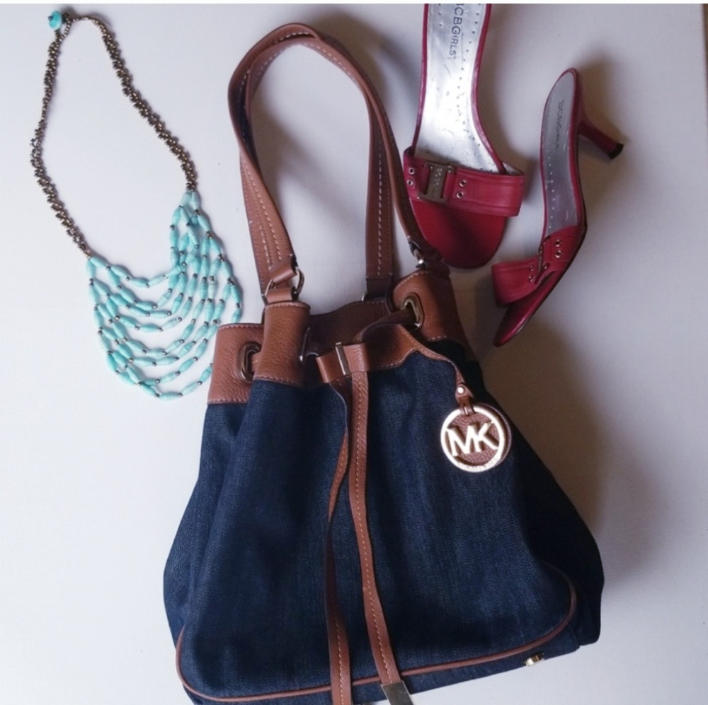 Michael Kors Denim Drawstring Bag - Picture 6 of 6